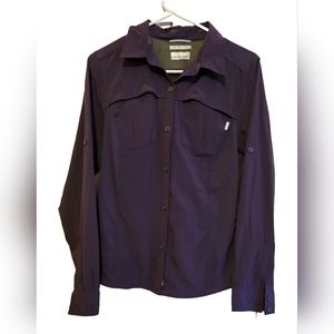 Women's Purple Columbia Omni-shade UV Protection 50 Breathable Button Up Medium
